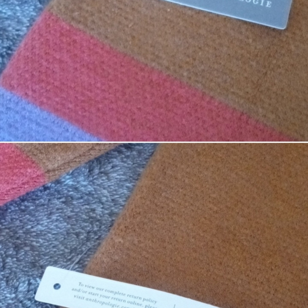 FARM Rio X Anthropologie NWT Puff Sleeve Stripe Sweater Dress - Picture 3 of 8